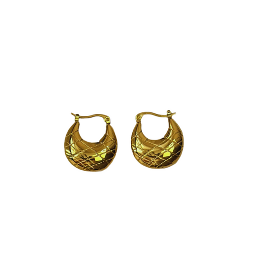 Quilted Hoop Earrings