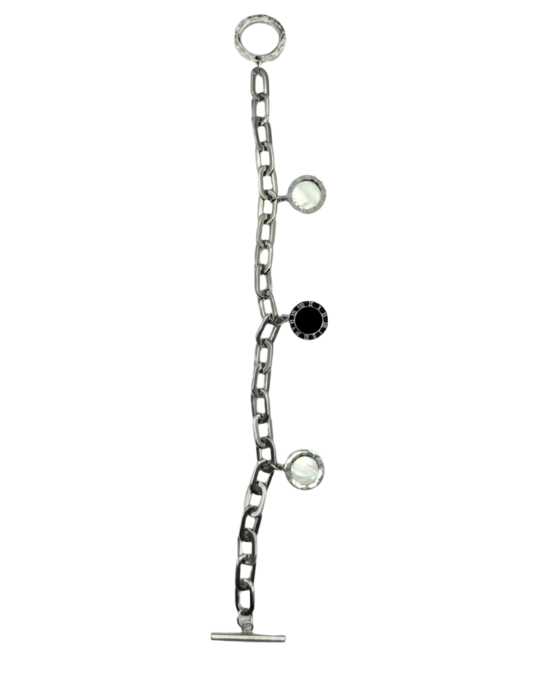 Time Barrel Charm Bracelet
