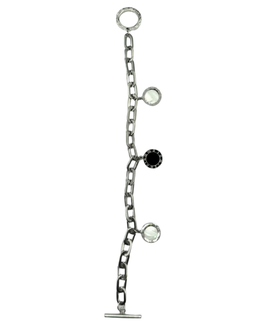 Time Barrel Charm Bracelet